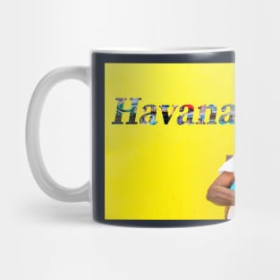 Cuban Woman With Cigar And Havana Text Mug